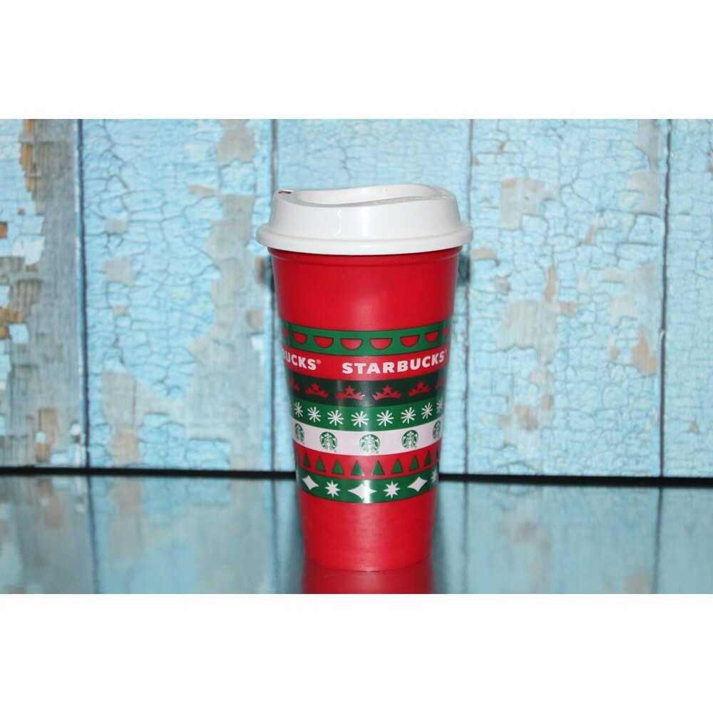 Starbucks Christmas Holiday Reusable Plastic Travel Cup Tumbler